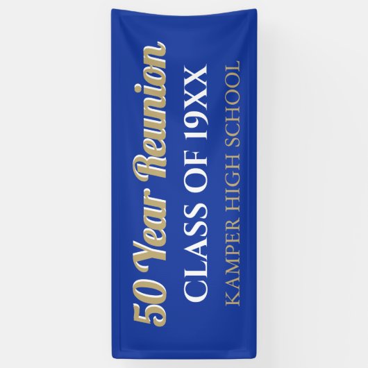 50e Reunion Fun! CUSTOM Reunion banner (Verticaal)