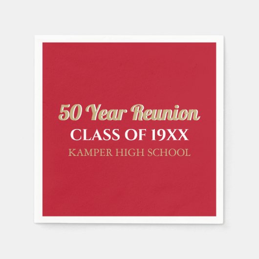 50e Reunion Fun! CUSTOM Reunion Napkins Servet (Voorkant)