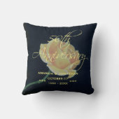 50e Roos van het Jubileum van de Golden Wedding Kussen (Achterkant)