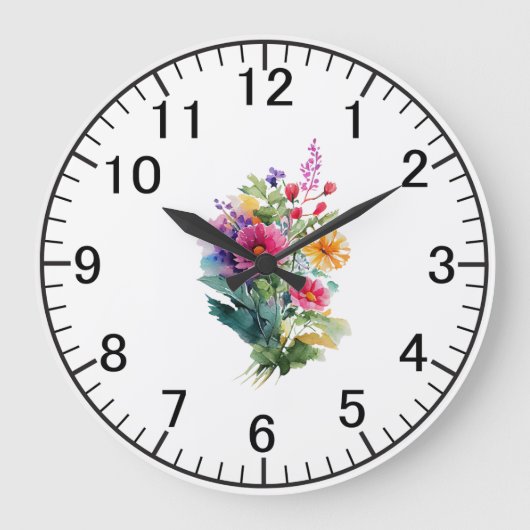 50e roze bruiloft Jubileum Rozen groen Grote Klok (Voorkant)