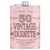 50e Roze Humor Stijl Dudette Kolf Heupfles (Voorkant)