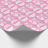 50e roze verjaardag cadeaupapier (Hoek)