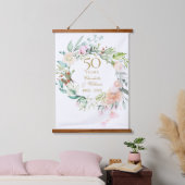 50e Rozen van het Jubileum van de Golden Wedding F Hangend Wandkleed (Slaapkamer)