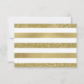 50e RSVP-kaart van Jubileum, Faux Gold Kaart (Achterkant)