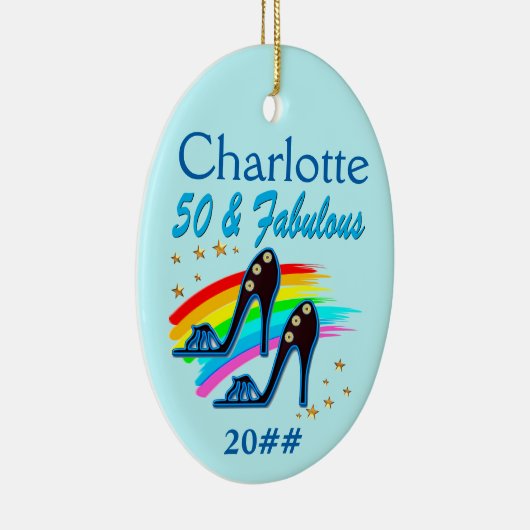 50E SCHOENENKONINGIN GEDATEERD EN AANGEPAST ORNAME KERAMISCH ORNAMENT (Rechts)