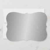 50e Silver Foil Fab Glam Birthday Party Invite Kaart (Achterkant)