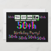 50e Sjabloon van de geboorte van de SURPRISE Kaart (Voorkant)