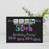 50e Sjabloon van de geboorte van de SURPRISE Kaart (Staand voorkant)