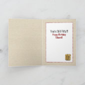 50e Snarky Poker Hand Gambling Birthday Kaart (Binnen)