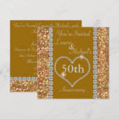 50e SPARKLE Jubileum Party Invitation Kaart (Voorkant / Achterkant)