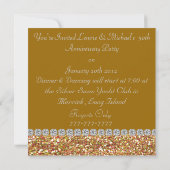 50e SPARKLE Jubileum Party Invitation Kaart (Achterkant)
