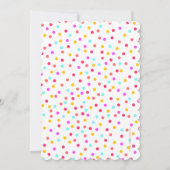 50e speciale foto kleurrijke koraalconfetti verjaa kaart (Achterkant)