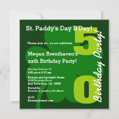 50e ST PATRICK Verjaardagsfeest Shamrock A03A Kaart (Voorkant)