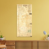 50e stad en provincie New York ten noorden van 50e Canvas Afdruk (Insitu (Woonkamer))