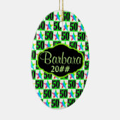 50E SUPER STAR GEPERSONALISEERD EN GEDATEERD ORNAM KERAMISCH ORNAMENT (Rechts)