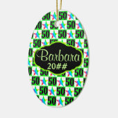 50E SUPER STAR GEPERSONALISEERD EN GEDATEERD ORNAM KERAMISCH ORNAMENT (Links)