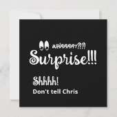 50e Surprise Birthday Party Fun Black White Kaart (Voorkant)