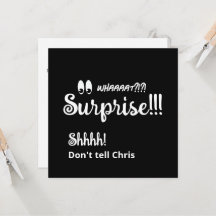 50e Surprise Birthday Party Fun Black White