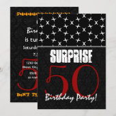 50e surrogaatbruin Patroon Rood Zwart Witte Patroo Kaart (Voorkant / Achterkant)