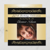 50e tot 59e verjaardag van de uitnodigingen van de (Voorkant / Achterkant)