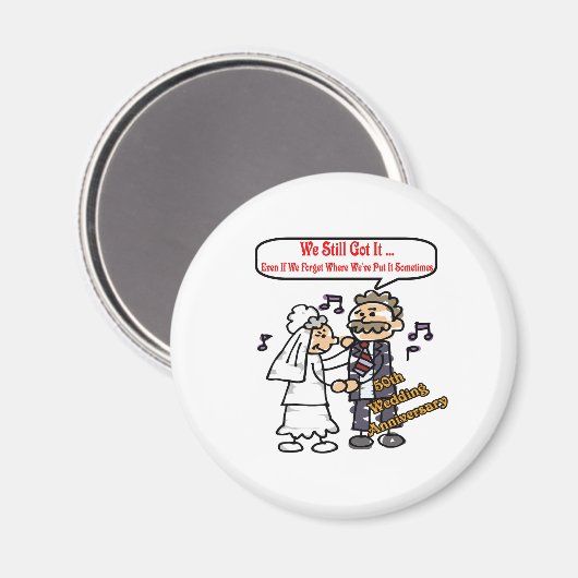50e trouwdag 6 t magneet (Voorkant / Achterkant)