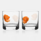 50e trouwdag aanpassen perzik roos cadeau whisky glas (Rechts)