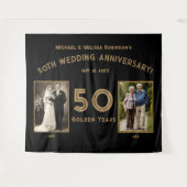 50e trouwdag banner - Gouden Jaren Pho Wandkleed (Voorkant (horizontaal))