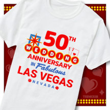 50e trouwdag Fabulous Las Vegas-koppel