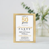 50e trouwdag Feestelijke wensen voor 50 jaar feest Briefkaart (Staand voorkant)