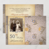 50e trouwdag foto  nodigt uit kaart (Voorkant / Achterkant)