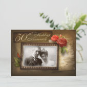 50e trouwdag  fotouitnodigingen kaart (Staand voorkant)