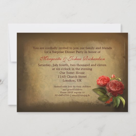 50e trouwdag  fotouitnodigingen kaart (Achterkant)