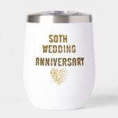 50e trouwdag Gouden typografie Hart (Voorkant)