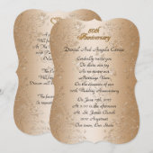 50e trouwdag hernieuwing van huwelijksgeloften gou kaart (Voorkant / Achterkant)