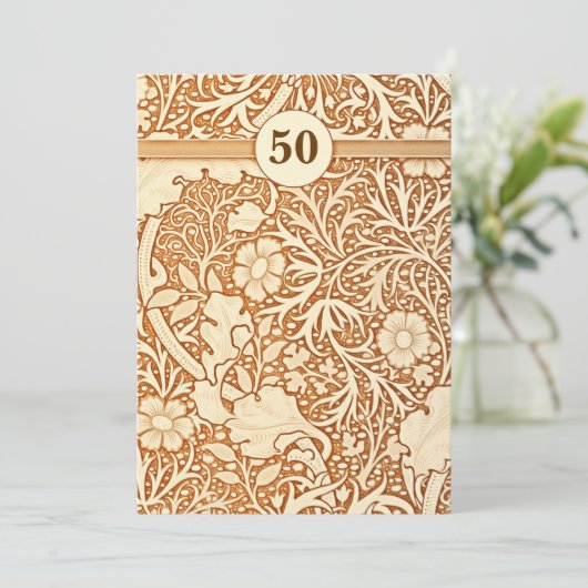 50e trouwdag i kaart (Staand voorkant)