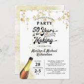 50e trouwdag jubileum retro JAAR IN DE MAKING Kaart (Voorkant / Achterkant)