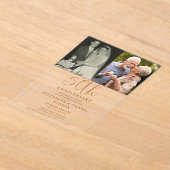 50e trouwdag jubileum toen en nu 2 foto acryl uitnodigingen (Laagn)