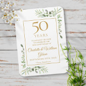 50e trouwdag Save the Date groen Magneet