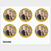 50e TROUWJUBILEUM FOTO Ronde Sticker (Vel)
