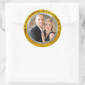 50e TROUWJUBILEUM FOTO Ronde Sticker (Tas)