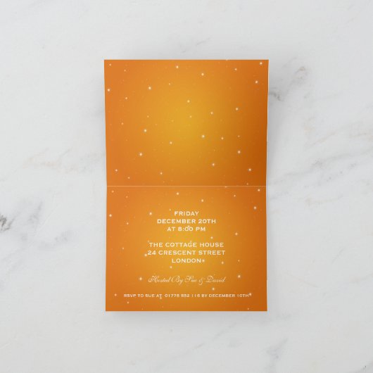 50e trouwjubileum glinsterende ketting oranje (Binnen)