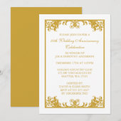 50e trouwjubileum Gouden Bloeiende Rol Kaart (Voorkant / Achterkant)