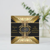 50e trouwjubileum gouden sieraden kaart (Staand voorkant)