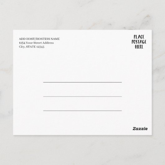 50e trouwjubileum groot lettertype goud briefkaart (Achterkant)