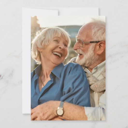 50e trouwjubileum herinneringen Gouden Foto Kaart (Achterkant)