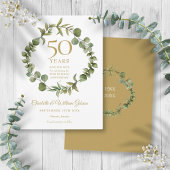 50e trouwjubileum Save the Date-sierkrans Briefkaart