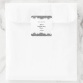 50e trouwjubileum Zilveren nep glitters  Vierkante Sticker (Tas)