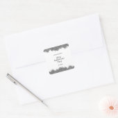 50e trouwjubileum Zilveren nep glitters  Vierkante Sticker (Envelop)