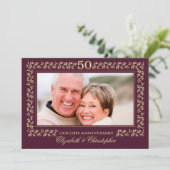 50e trouwjubileumfeest | Aangepaste foto Kaart (Staand voorkant)