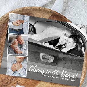 50e trouwjubileumfeest, elk jaar, foto's briefkaart